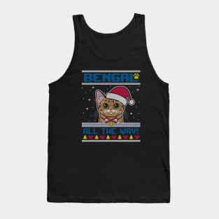 Bengal All The Way - Ugly Christmas Sweater Tank Top